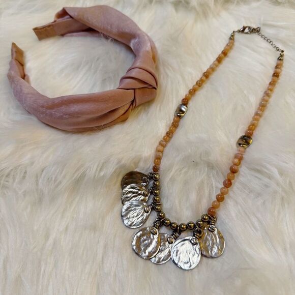 ᴘɪɴᴋ ᴄᴏɪɴ ɴᴇᴄᴋʟᴀᴄᴇ ᴀɴᴅ ʜᴇᴀᴅʙᴀɴᴅ ꜱᴇᴛ - Picture 3 of 15